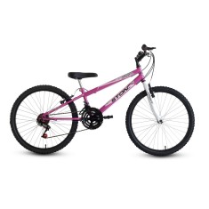 Bicicleta Stone Bike 18 Marchas Aro 24 Freio V-Brake Teen Feminina