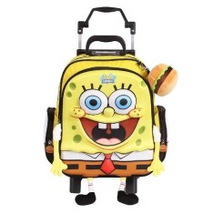 Mochila com Rodinhas Escolar Dermiwil Bob Esponja 48573 M