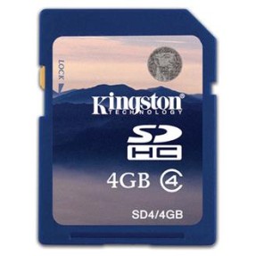 Cartão de Memória SDHC Kingston 4 GB SD4/4GB