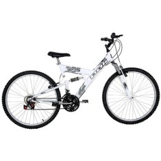 Bicicleta Polimet 18 Marchas Aro 24 Suspensão Full Suspension Freio V-Brake Kanguru 500