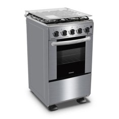 Fogão de Piso Venax 4 Bocas Acendimento Automático Acabamento Inox Gaudi Vivace