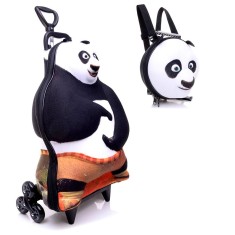 Mochila com Rodinhas Escolar Max Toy by Diplomata Kung Fu Panda Baú 3D