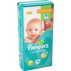 Fralda Pampers Confort Sec Tamanho P Mega 50 Unidades Peso Indicado 5 - 7,5kg