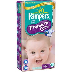 Fralda Pampers Premium Care Tamanho M Mega 48 Unidades Peso Indicado 6 - 11kg