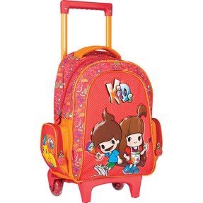 Mochila com Rodinhas Escolar Tilibra Kids Vermelha M