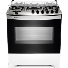 Fogão de Piso Brastemp Clean Timer 5 Bocas Acendimento Automático BFS5TAB