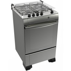 Fogão de Piso Atlas Top 4 Bocas Acendimento Automático Acabamento Inox Excellence