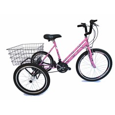 Bicicleta Triciclo Valdo Bike 21 Marchas Aro 24 Freio V-Brake Borboleta
