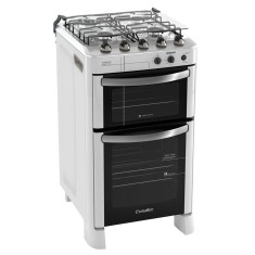 Fogão de Piso Esmaltec 4 Bocas Acendimento Automático com Forno Duplo Diamante