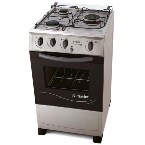 Fogão de Piso Mueller 3 Bocas Acendimento Automático Acabamento Inox Sorella Destro
