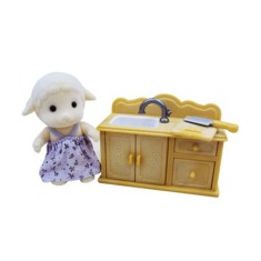 Boneca Sylvanian Families Irmã Ovelha com Cozinha Gulliver