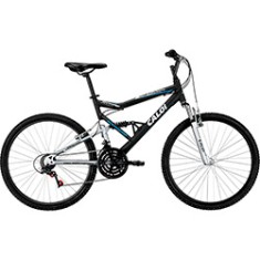 Bicicleta Mountain Bike Caloi 21 Marchas Aro 26 Suspensão Full Suspension Freio V-Brake KS