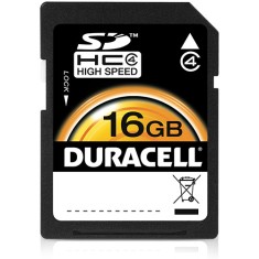 Cartão de Memória SDHC Duracell 16 GB DU-SD-16GB-R