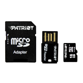 Cartão de Memória Micro SDHC com Adaptador Patriot LX 16 GB PSF16GMCSHC10UK