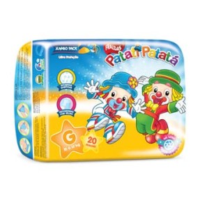 Fralda G&B Higiênicos Patati Patatá Ultra Proteção Tamanho G Jumbo 20 Unidades Peso Indicado 10 - 13kg
