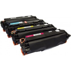 Toner Preto Ciano Amarelo Magenta Compatível Kit 4 CC530A I CC531A I CC532A I CC533A