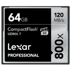 Cartão de Memória Compact Flash Lexar Professional 64 GB LCF64GCRBNA800