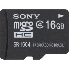 Cartão de Memória Micro SDHC com Adaptador Sony 16 GB SR-16C4
