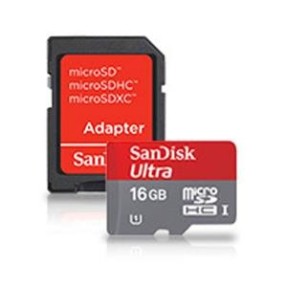 Cartão de Memória Micro SDHC-I com Adaptador SanDisk Ultra 16 GB SDSDQUI-016G