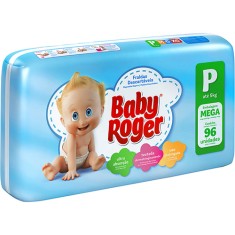 Fralda Baby Roger Tamanho P Mega 96 Unidades Peso Indicado Até 5kg