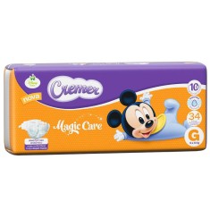 Fralda Cremer Disney Baby Magic Care Tamanho G Econômica 34 Unidades Peso Indicado 9 - 13kg