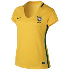 Camisa Torcedor feminina Brasil I 2016 com Número Nike