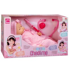 Boneca Bebê Check-Me Roma Brinquedos