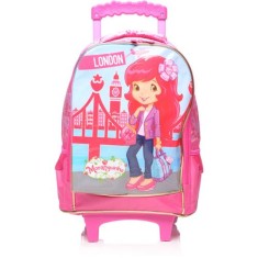 Mochila com Rodinhas Escolar Xeryus Moranguinho London Paris 14 5681