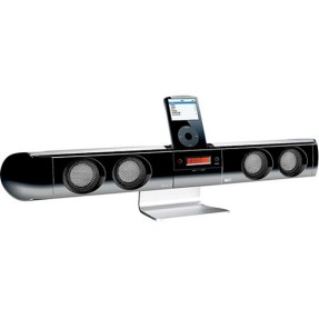 Dock Station com Caixa de Som Integrada The Sharper Image Rádio FM Controle Remoto SI343