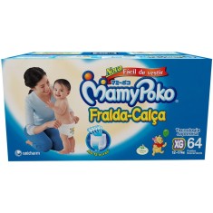 Fralda de Vestir MamyPoko Fralda-Calça Tamanho XG 64 Unidades Peso Indicado 12 - 17kg