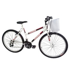 Bicicleta Track & Bikes 18 Marchas Aro 26 Freio V-Brake Thunder Feminina