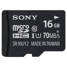 Cartão de Memória Micro SDHC com Adaptador Sony 16 GB SR16UY2