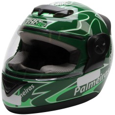Capacete Protork Evolution 3G Palmeiras Fechado Fecho de engate rápido