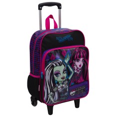 Mochila com Rodinhas Escolar Sestini Monster High 15M Plus G