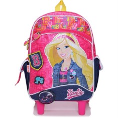 Mochila com Rodinhas Escolar Sestini Barbie 15Z G
