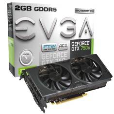 Placa de Video NVIDIA GeForce GTX 750 Ti 2 GB GDDR5 128 Bits EVGA 02G-P4-3757-KR