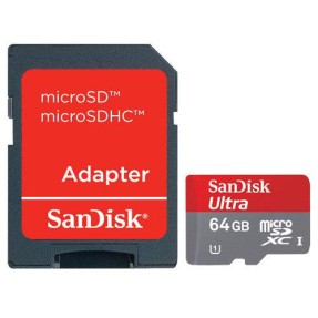 Cartão de Memória Micro SDXC-I com Adaptador SanDisk Ultra 64 GB SDSDQUI-064G