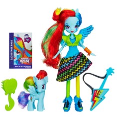 Boneca My Little Pony Equestria Girl Hasbro Rainbow Rocks Rainbow Dash A6871 Hasbro
