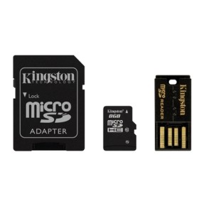 Cartão de Memória Micro SDHC com Adaptador Kingston 8 GB MBLY10G2/8GB