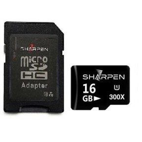 Cartão de Memória Micro SDHC com Adaptador Sharpen 16 GB