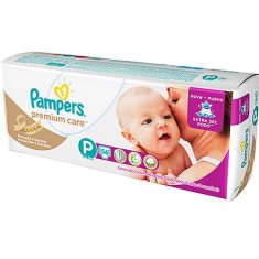 Fralda Pampers Nova Premium Care Tamanho P Mega 56 Unidades Peso Indicado 5 - 7,5kg