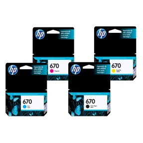 Cartucho Colorido HP Kit 4 670