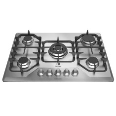 Cooktop Electrolux 5 Bocas Acendimento Superautomático Acabamento Inox GF75X